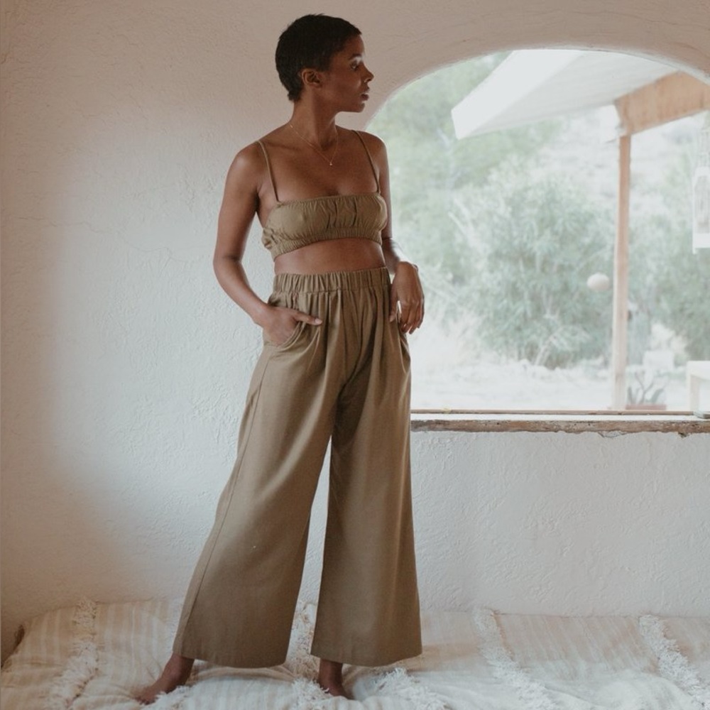 OZMA Crop Wide Leg Pants
